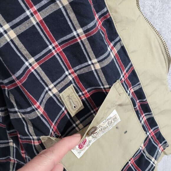 Flint And Tinder Mens Cotton Jacket M Plaid Lining Mock neck‎ Full Zip - Picture 8 of 11